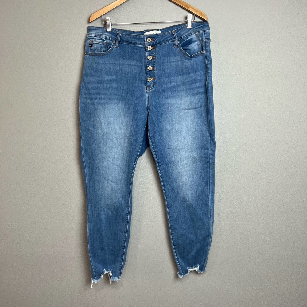 KanCan Button fly raw chewed hem 2XL